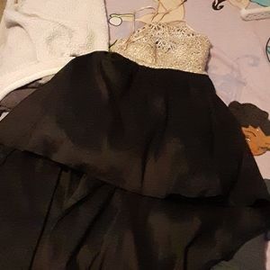 A B-SMART strapless homecoming dress